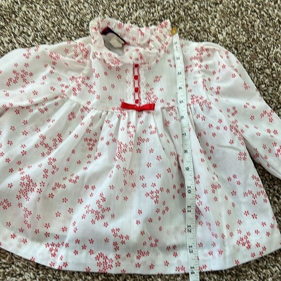 Vintage New York Kids 24M red Floral Ruffle Holiday Dress - Picture 13 of 15